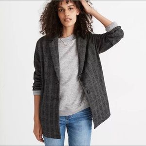 Glen Plaid Knit Oversized Blazer MADEWELL XS